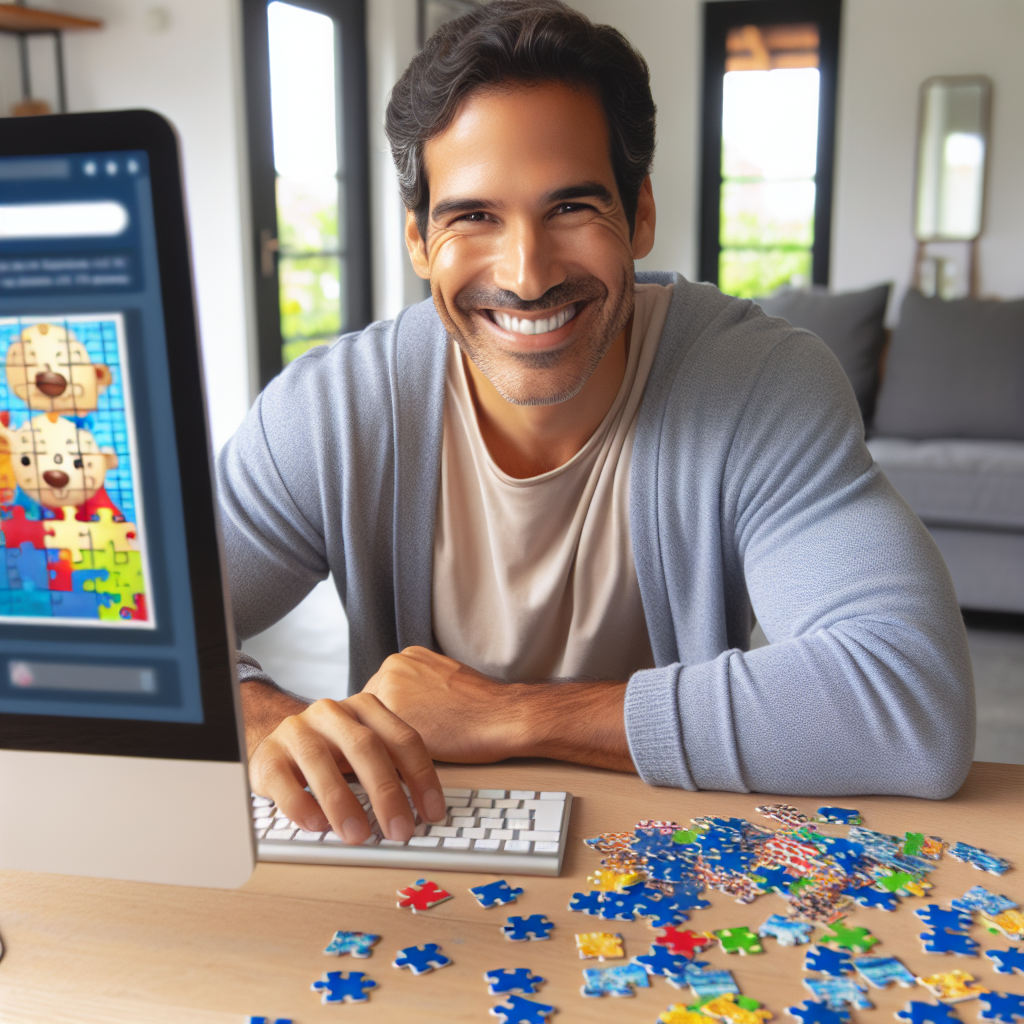 Kullanıcı bulmaca oyunu oynuyor